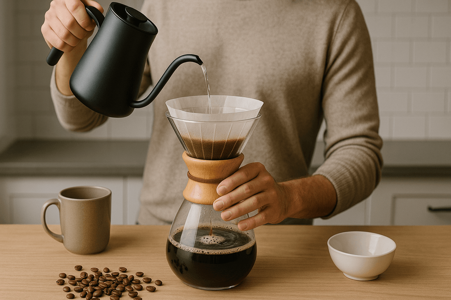 Coffee brewing background