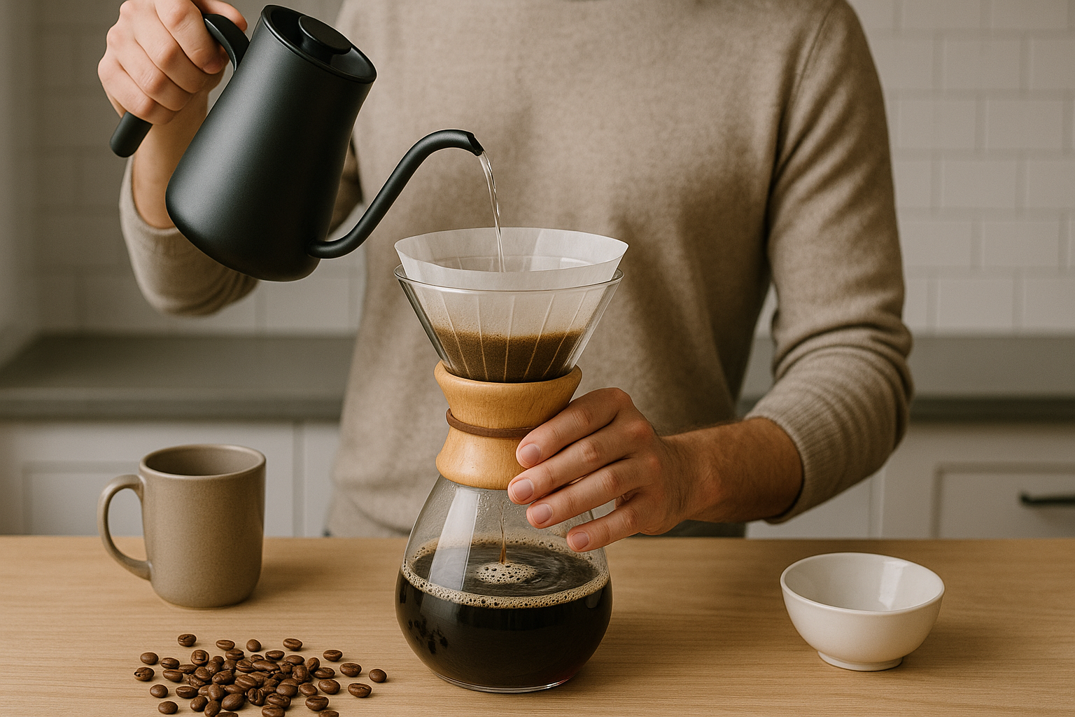 Coffee brewing background